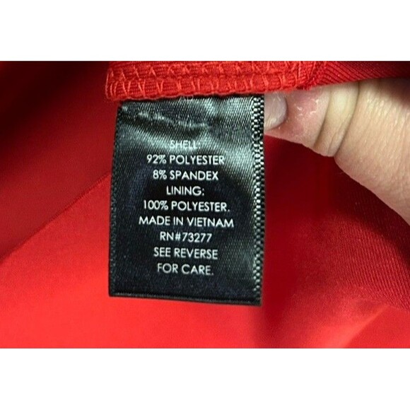 Jason Wu Ruffle Shoulder A-line Dress Red Size Large - Picture 6 of 8